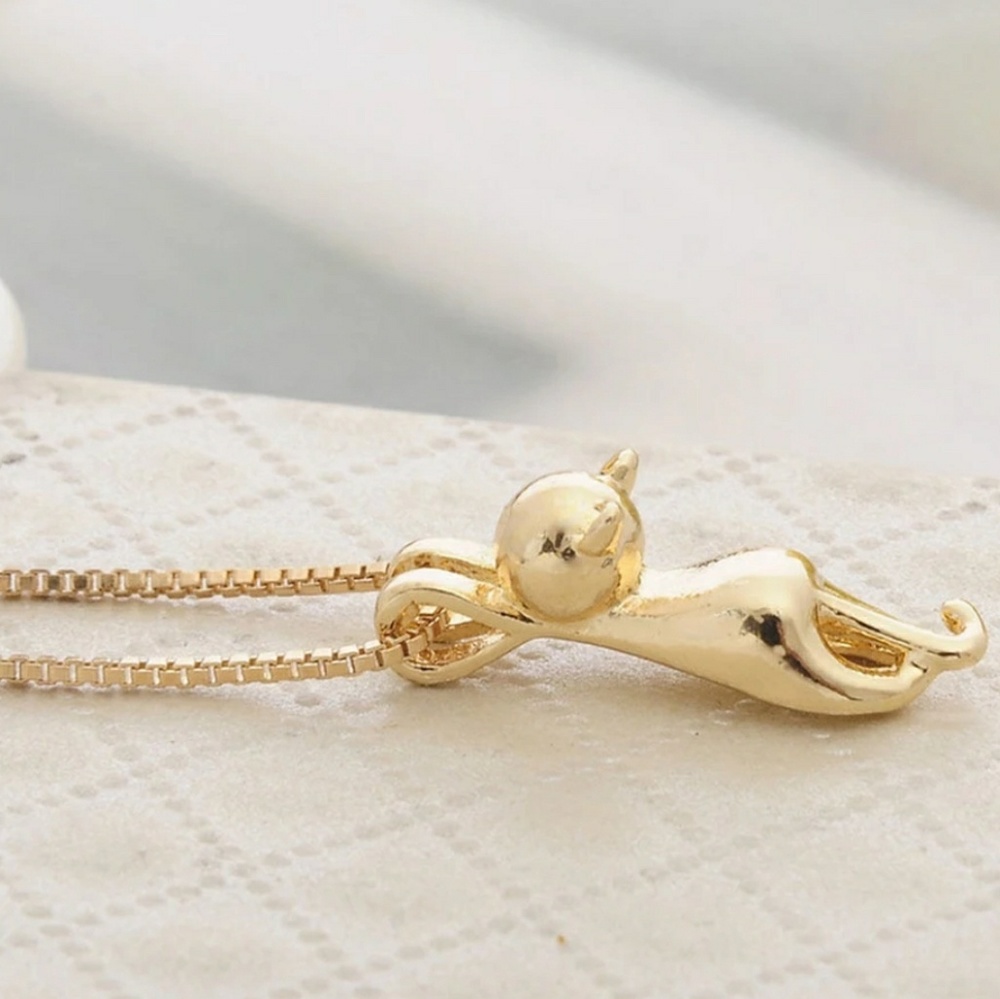 Gold Cat Necklace